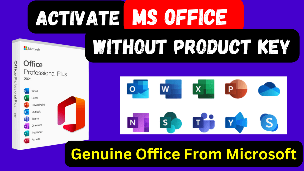 how to activate microsoft office without product key