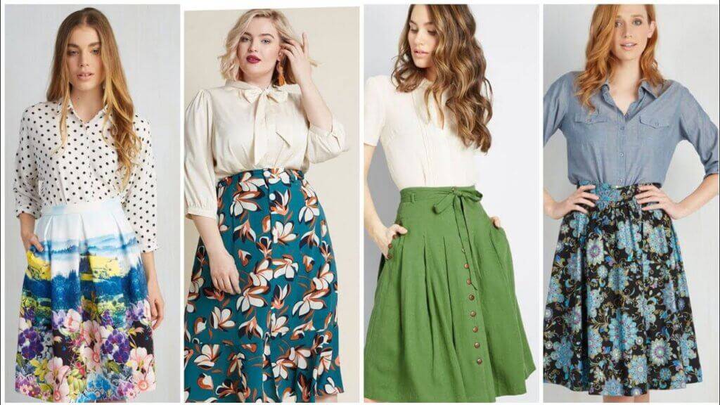Blouse and A Line Skirt