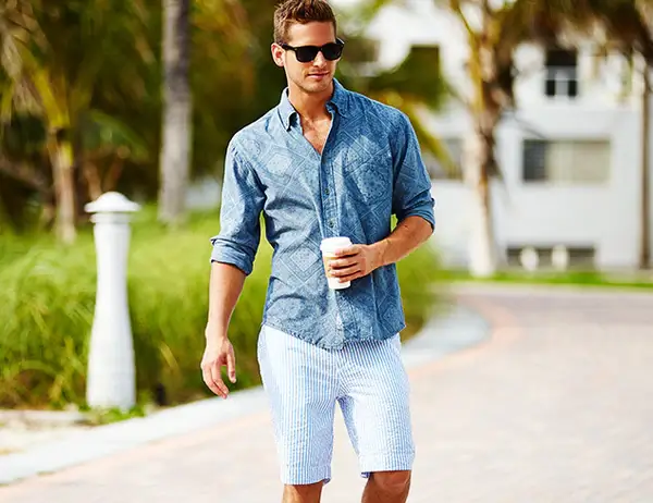 Button Down Shirt and Dress Shorts